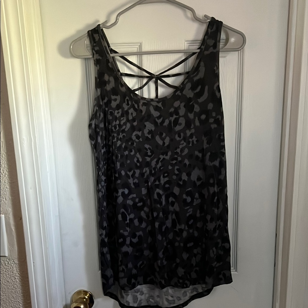 Maurices Black and Gray Backless Sleeveless Tank Top